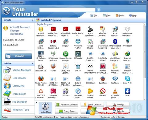 Ekran görüntüsü Your Uninstaller Windows 7