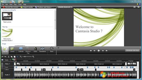 Ekran görüntüsü Camtasia Studio Windows 7