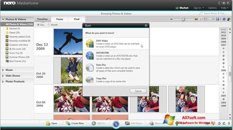 Ekran görüntüsü Nero MediaHome Windows 7
