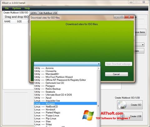 Ekran görüntüsü XBoot Windows 7
