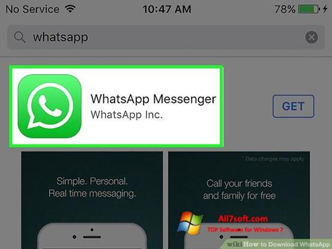 Ekran görüntüsü WhatsApp Windows 7