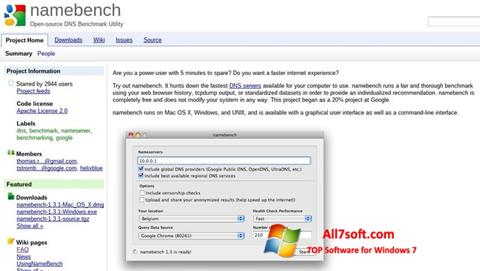 Ekran görüntüsü NameBench Windows 7