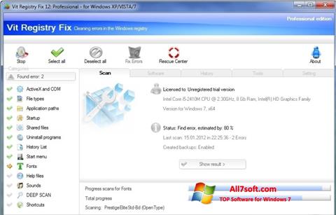 Ekran görüntüsü Vit Registry Fix Windows 7