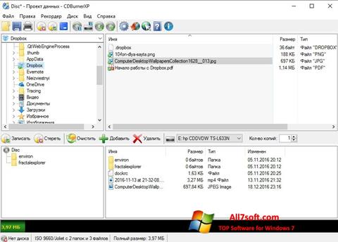 Ekran görüntüsü CDBurnerXP Windows 7
