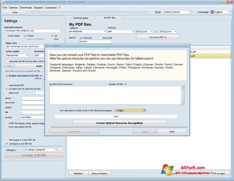 Ekran görüntüsü Scan2PDF Windows 7