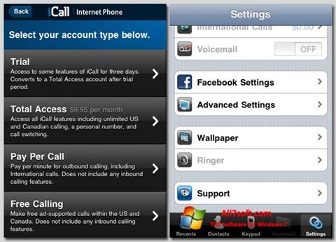 Ekran görüntüsü iCall Windows 7