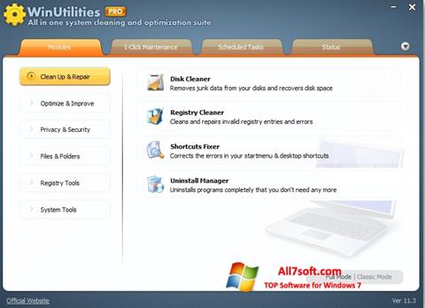 Ekran görüntüsü WinUtilities Memory Optimizer Windows 7
