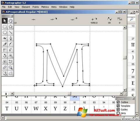 Ekran görüntüsü Fontographer Windows 7