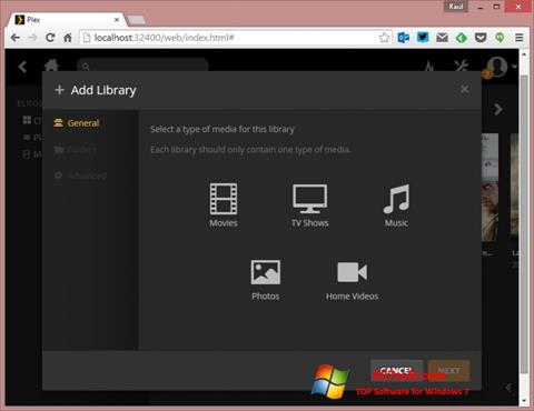 Ekran görüntüsü Plex Media Server Windows 7