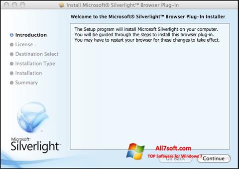Ekran görüntüsü Microsoft Silverlight Windows 7
