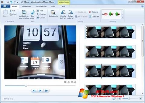 Ekran görüntüsü Windows Movie Maker Windows 7