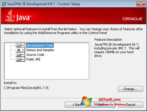 Ekran görüntüsü Java SE Development Kit Windows 7