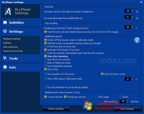 Ekran görüntüsü ALLPlayer Windows 7