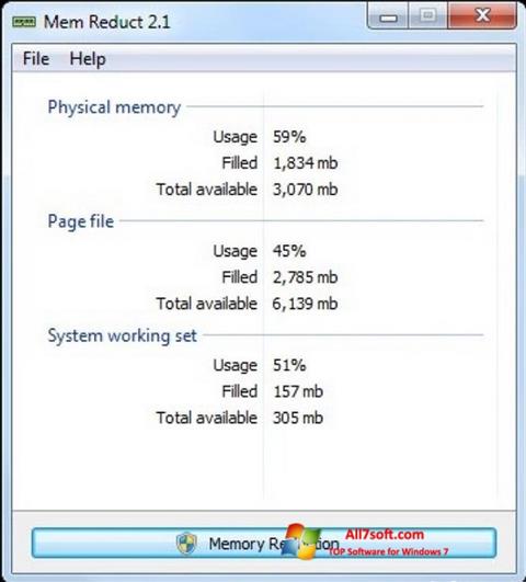 Ekran görüntüsü Mem Reduct Windows 7
