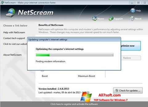 Ekran görüntüsü NetScream Windows 7
