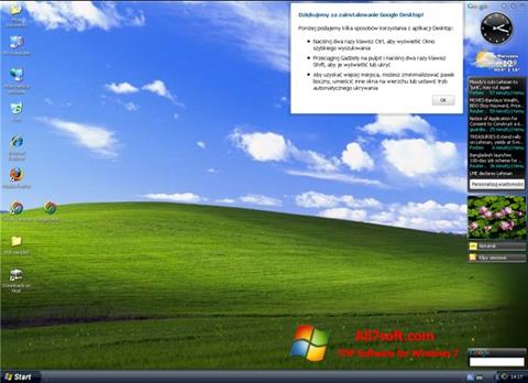 Ekran görüntüsü Google Desktop Windows 7
