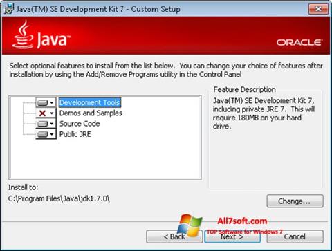 Ekran görüntüsü Java Development Kit Windows 7