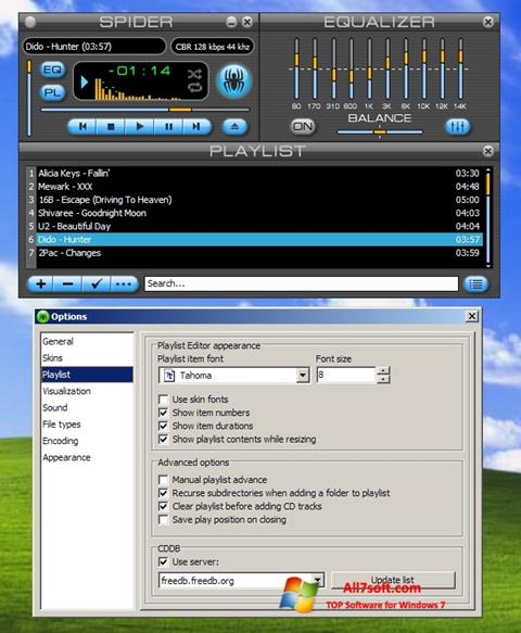 Ekran görüntüsü Spider Player Windows 7