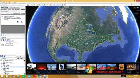 Ekran görüntüsü Google Earth Windows 7