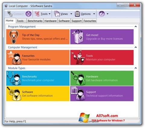 Ekran görüntüsü SiSoftware Sandra Windows 7
