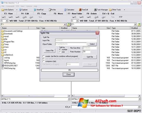Ekran görüntüsü File Master Windows 7