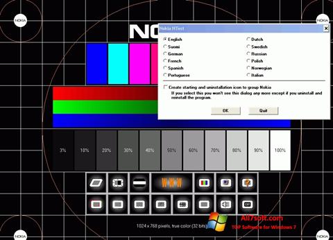 Ekran görüntüsü Nokia Monitor Test Windows 7