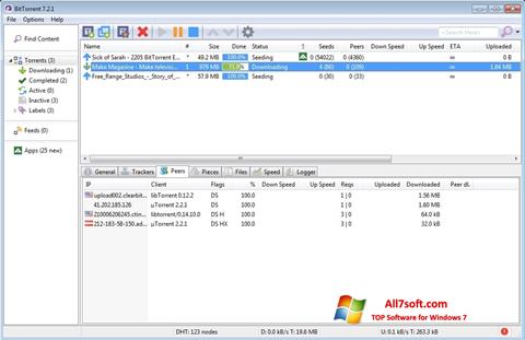 Ekran görüntüsü BitTorrent Windows 7