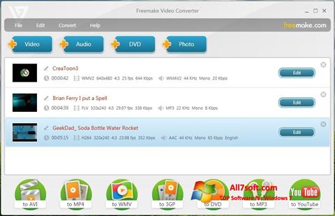 Ekran görüntüsü Freemake Video Converter Windows 7