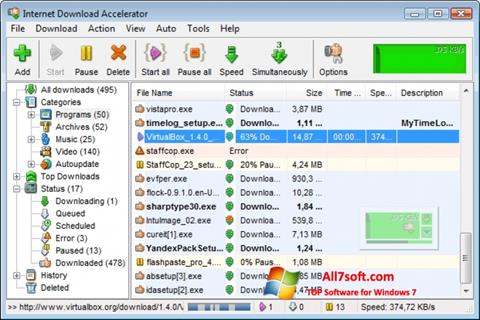 Ekran görüntüsü Internet Download Accelerator Windows 7