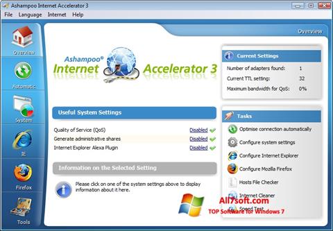 Ekran görüntüsü Ashampoo Internet Accelerator Windows 7