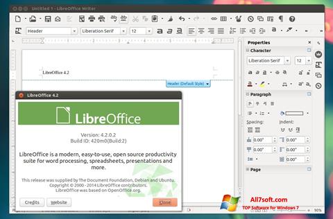 Ekran görüntüsü LibreOffice Windows 7