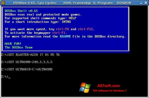 Ekran görüntüsü DOSBox Windows 7