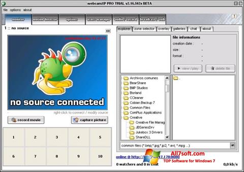 Ekran görüntüsü webcamXP Windows 7