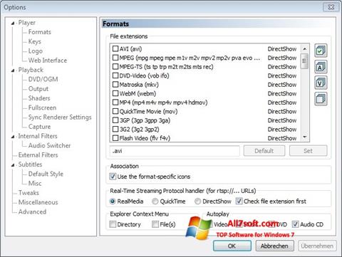 Ekran görüntüsü Combined Community Codec Pack Windows 7