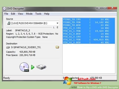 Ekran görüntüsü DVD Decrypter Windows 7