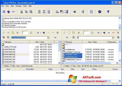 Ekran görüntüsü Core FTP Windows 7