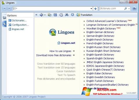 Ekran görüntüsü Lingoes Windows 7