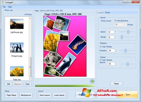 Ekran görüntüsü CollageIt Windows 7