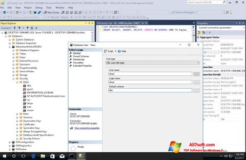 Ekran görüntüsü Microsoft SQL Server Windows 7