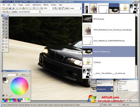Ekran görüntüsü Paint.NET Windows 7