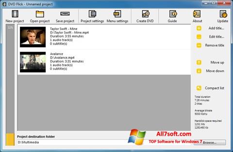 Ekran görüntüsü DVD Flick Windows 7