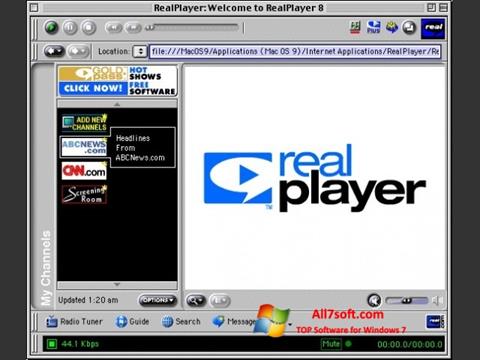 Ekran görüntüsü RealPlayer Windows 7