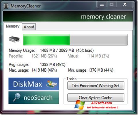 Ekran görüntüsü Memory Cleaner Windows 7