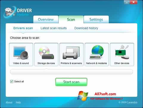 Ekran görüntüsü Carambis Driver Updater Windows 7