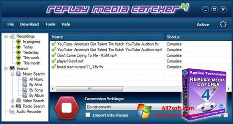 Ekran görüntüsü Replay Media Catcher Windows 7