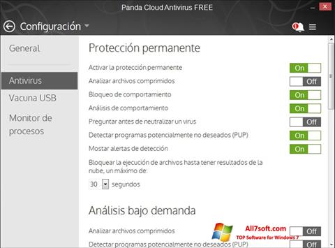 Ekran görüntüsü Panda Cloud Windows 7