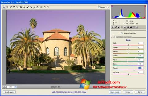 Ekran görüntüsü Adobe Camera Raw Windows 7