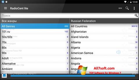 Ekran görüntüsü Radiocent Windows 7