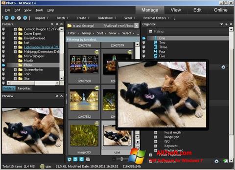 Ekran görüntüsü ACDSee Photo Manager Windows 7