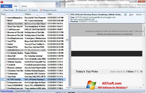 Ekran görüntüsü Gmail Notifier Windows 7